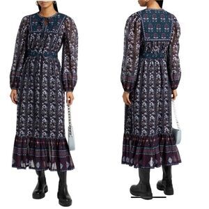 Sea NY Nadine belted Floral Print Dress